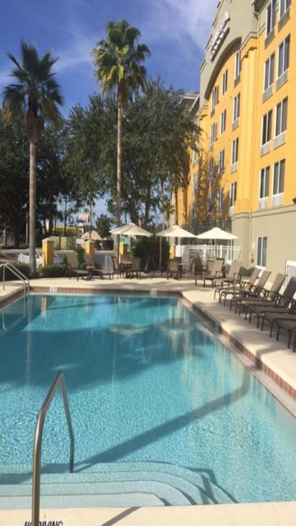 Galleria Palms Hotel To Disney World Outdoor Pool Lounge Chairs